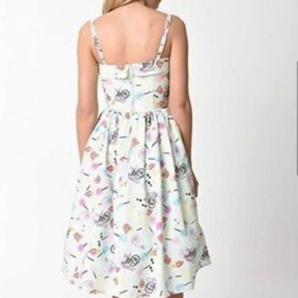 Unique Vinatge Popcorn Cotton Candy Luma Retro Style Dress Fit And Flare Size M - Picture 6 of 15